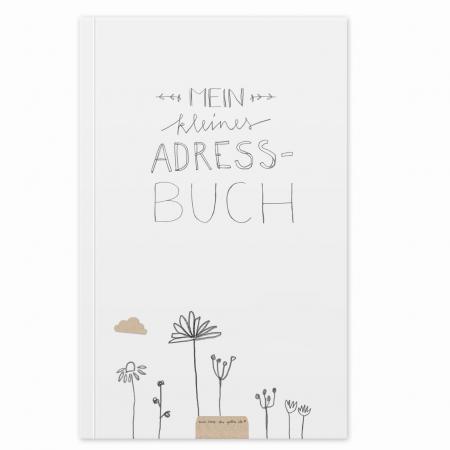 Adressbuch mit Registern zum Selbstausschneiden Weiß